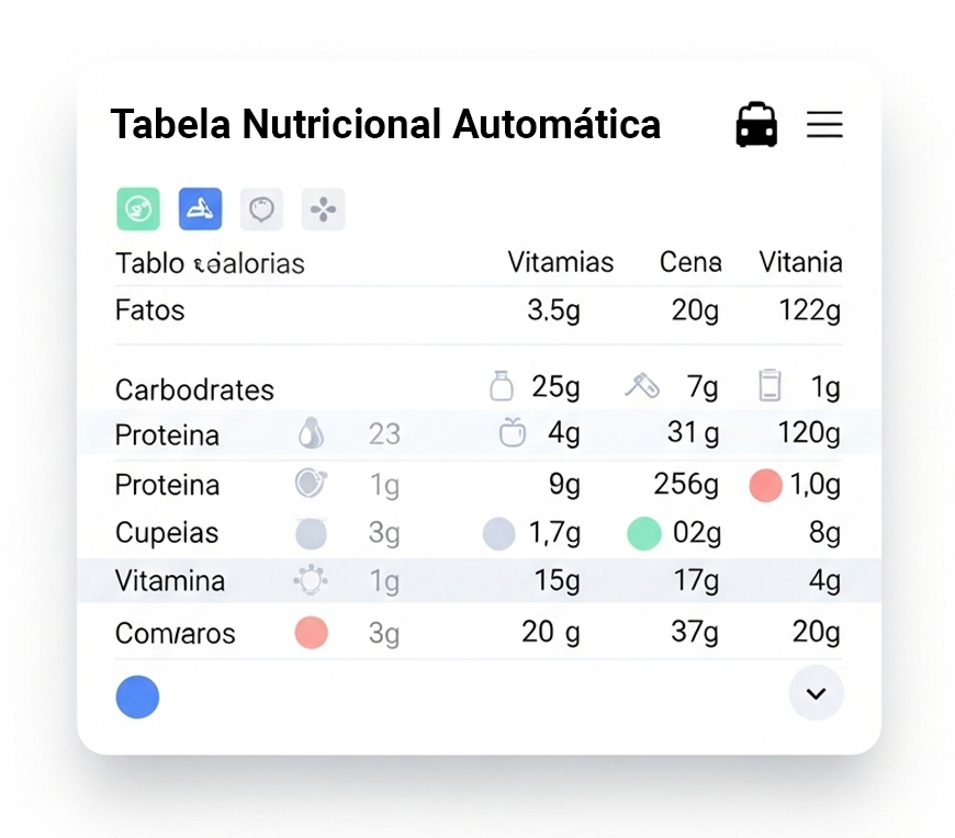 Tabela Nutricional Automática